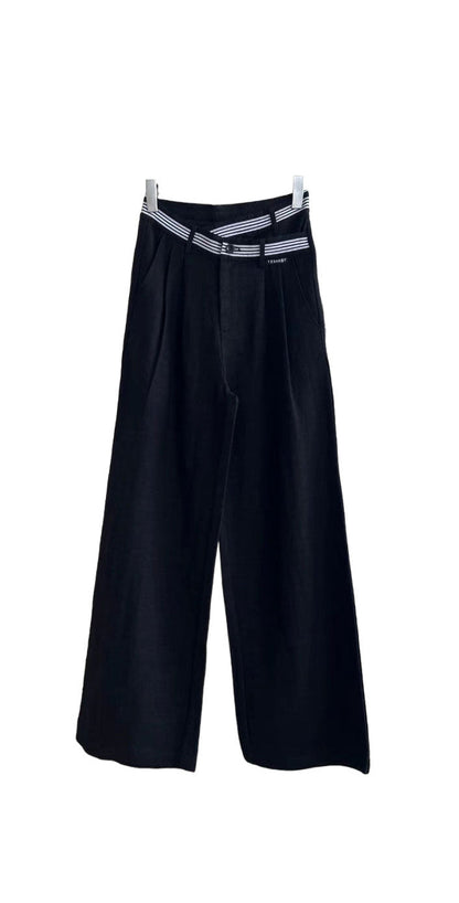 New Classic casual pants with contrasting waistband