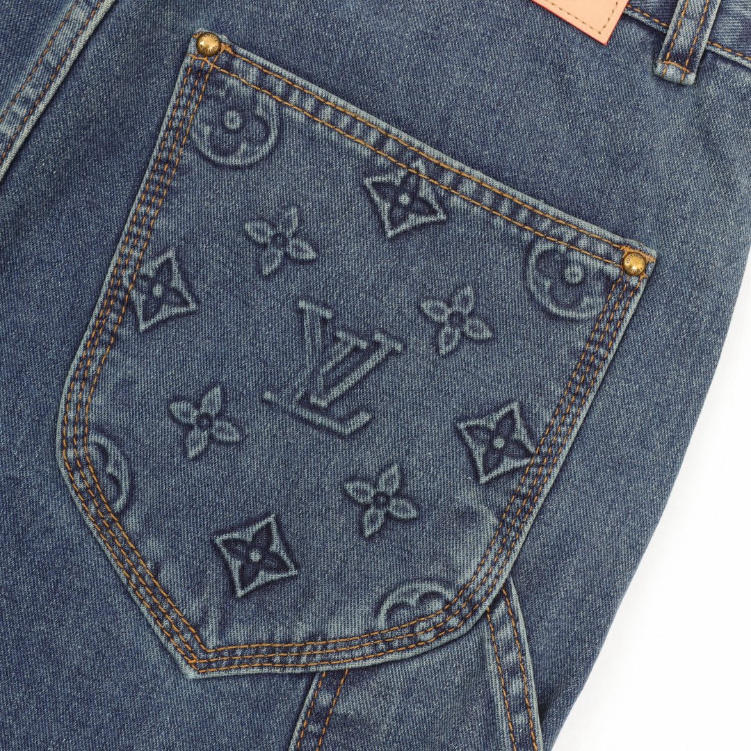 24SS embossed jeans