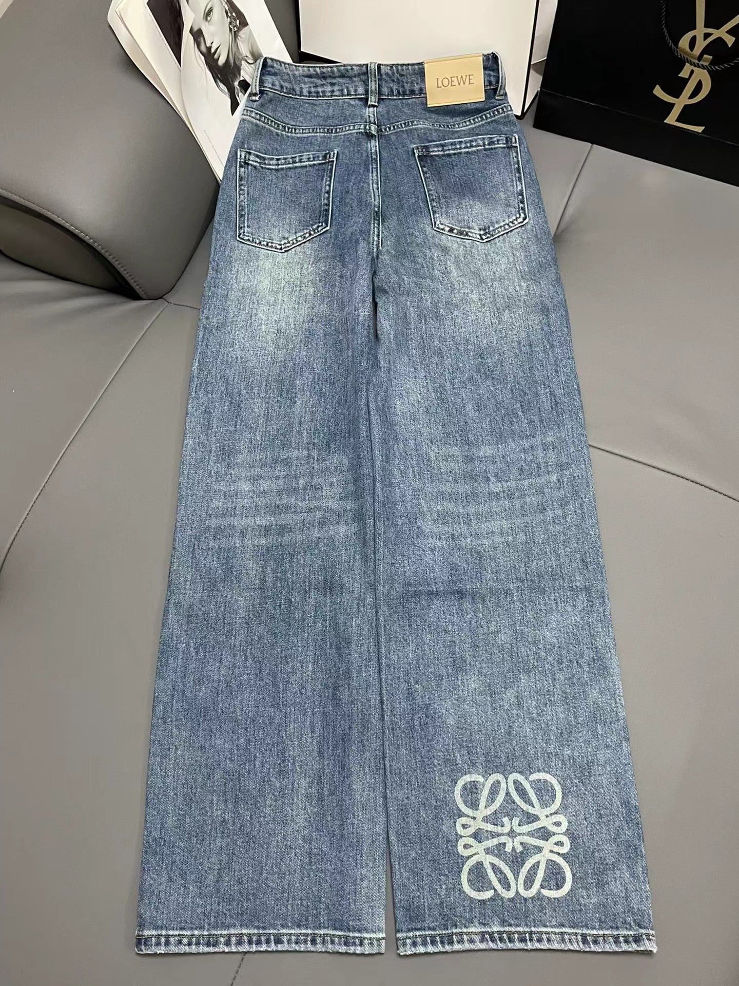 New Logo Print Jeans