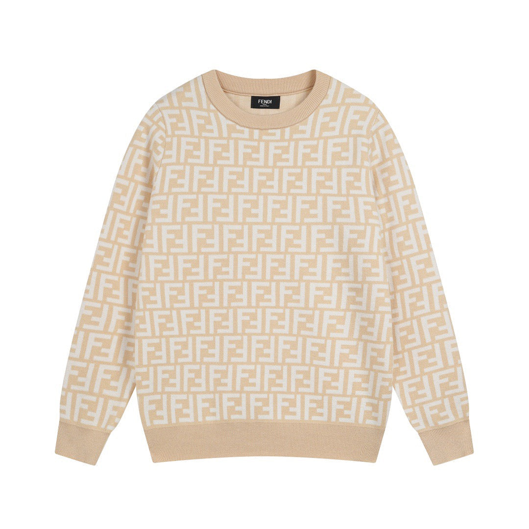 24SS Fashion elements jacquard wool knitwear