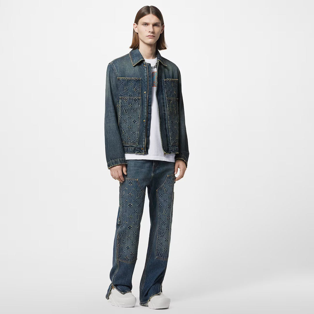 24SS joint jacquard denim jacket