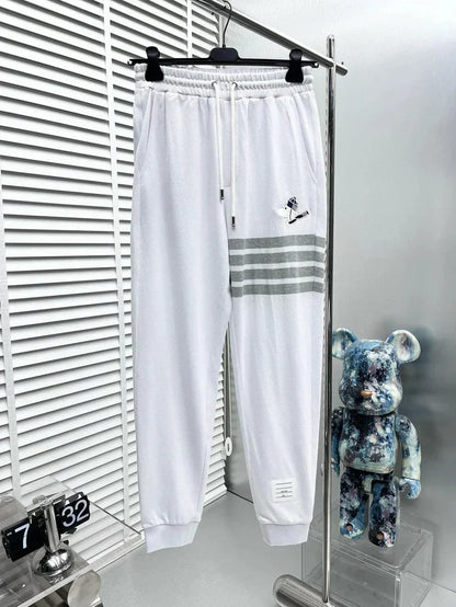 classic striped loose track pants