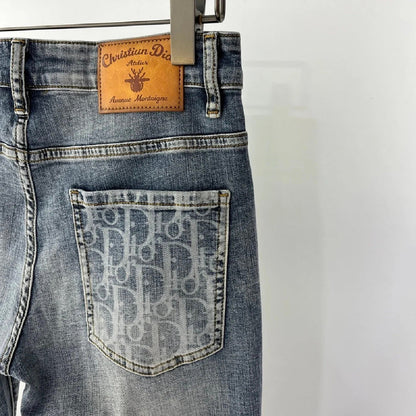 Dio Classic ripped logo jeans