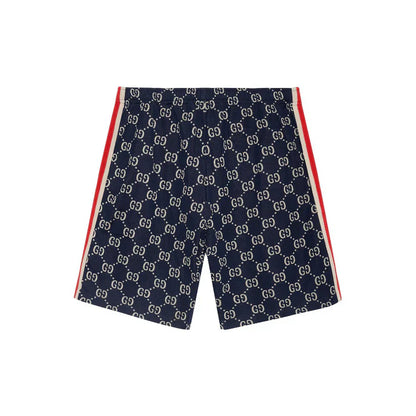 Gucc1 Brand logo print shorts